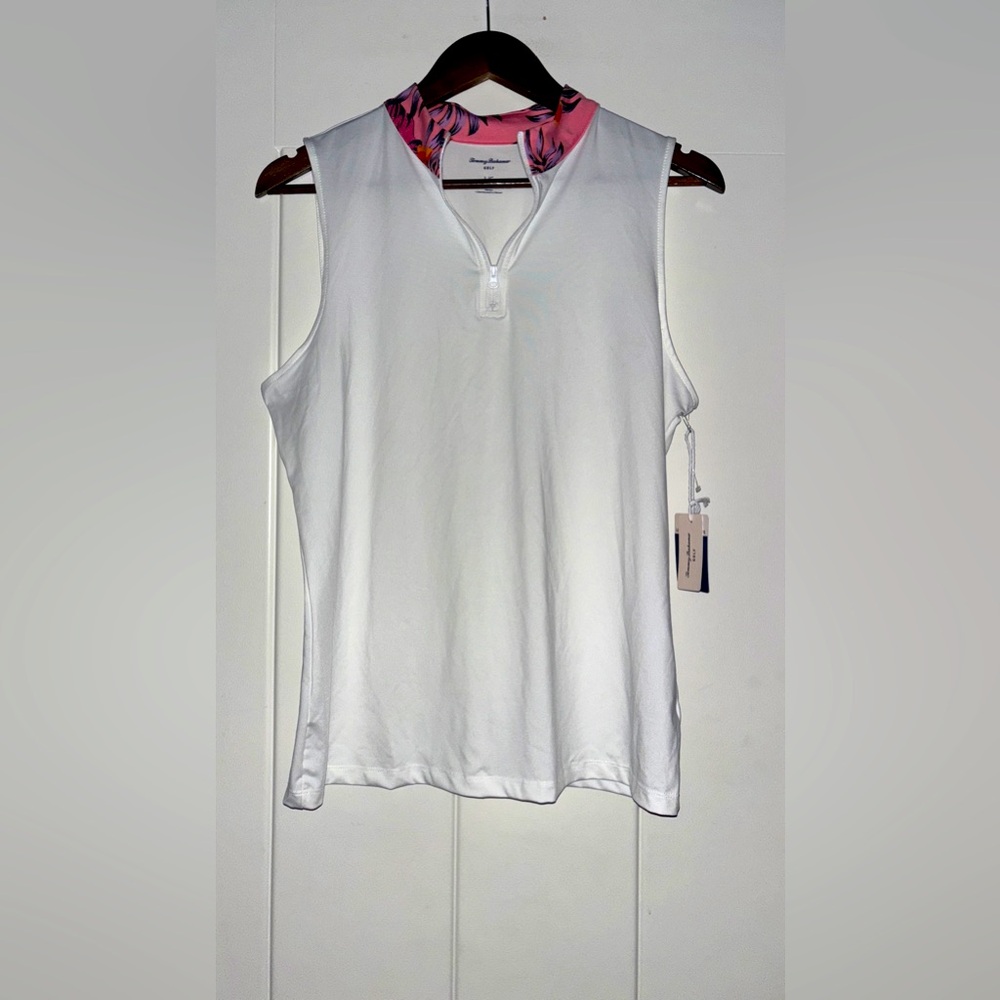 Tommy Bahamas Golf Shirt Women L Preppy Tropical Beach Leisure Outdoor NEW
